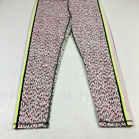 DKNY Sport Womens Cropped Leggings Colorful Print Mid Rise Pull On Size Large - Picture 2 of 12